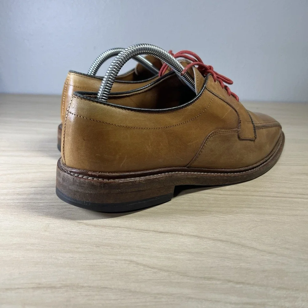 Allen Edmonds Hillcrest Oxford Shoes‎ Men's 8.5 D Brown Leather Comfort Red Lace